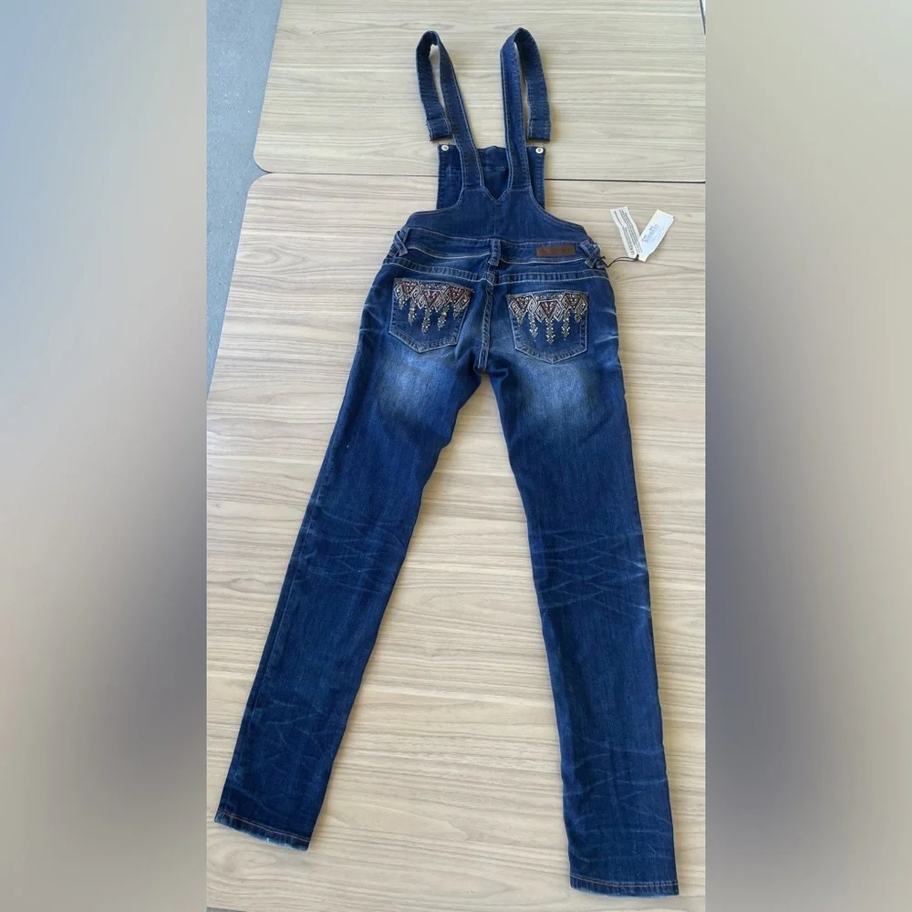 Grace Denim Blue Women's Overalls - Picture 2 of 14